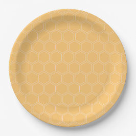 Prato De Papel Honeycomb Bumblebee Chá de fraldas
