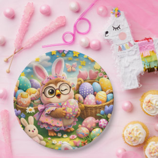 Prato De Papel hoot at easer party plate