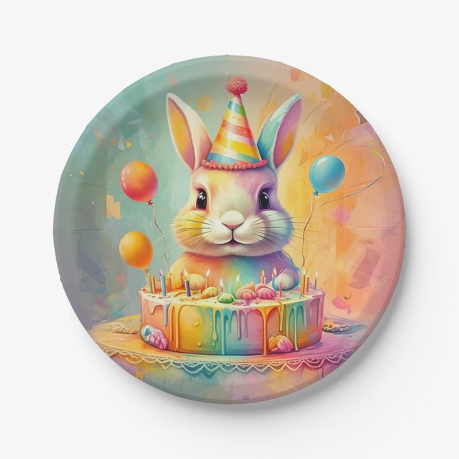PRATO DE PAPEL " HOPPY BIRTHDAY DELIGHT " (Frente)