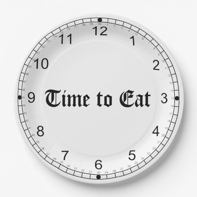 PRATO DE PAPEL HORA DE COMER (Frente)