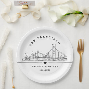 Prato De Papel Horizonte de São Francisco – Favor de casamento pe