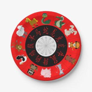 Prato De Papel Horóscopo chinês