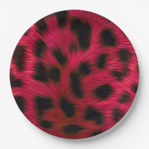Hot Pink Leopard Print Faux 