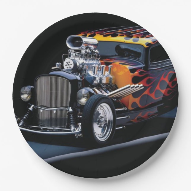 Prato De Papel Hot rod (Frente)