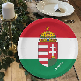 Prato De Papel Hungria, Bandeira Húngara - Festa, aniversário/esp