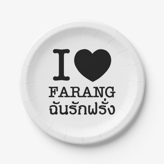 Prato De Papel I Black Heart (Love) Farang (Frente)