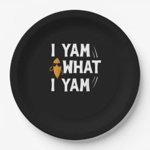 Prato De Papel I Yam What I Yam Design - Doce Potato Lover Desig