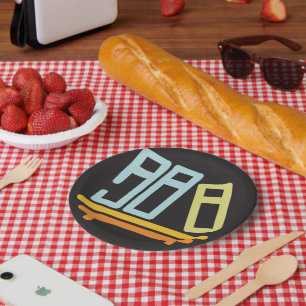 Prato De Papel Ícone de Gráfico de estante Minimalista