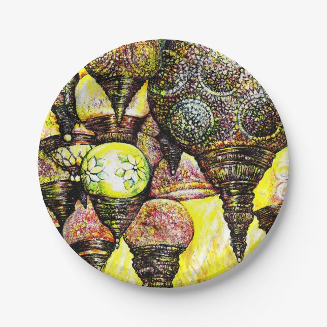 Prato De Papel Ideia de cor ainda maior (Frente)