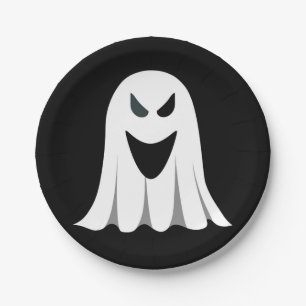 Prato De Papel Ilustração 02 dos desenhos animados do fantasma 