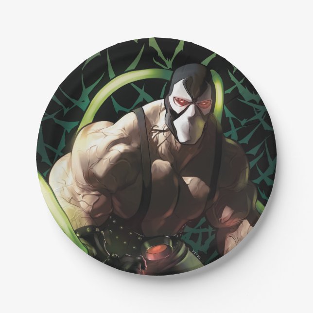 Prato De Papel Ilustração do Batman Bane Enxame de Morcegos (Frente)