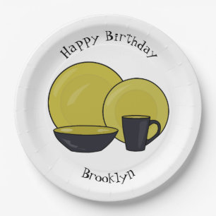 Prato De Papel ilustração do desenho de desenho de tabela