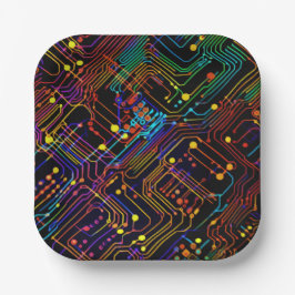 Prato De Papel Ilustração do design do Conselho de circuito