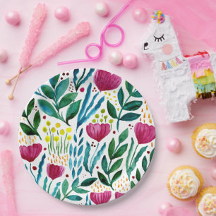 Prato De Papel Ilustração floral botânica