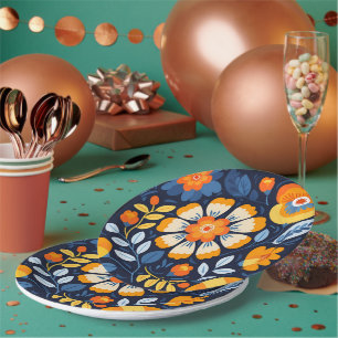 Prato De Papel Ilustração retrorreflectora a negrito em laranja e