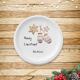 Prato De Papel Ilustrações Rusticais do País das Caixas Aquáticas