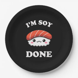 Prato De Papel I'm Soy done Kawaii Sushi