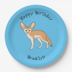 Prato De Papel Imagem de desenho animado de fennec fox