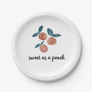 Prato De Papel Imagem de Peach Pattern