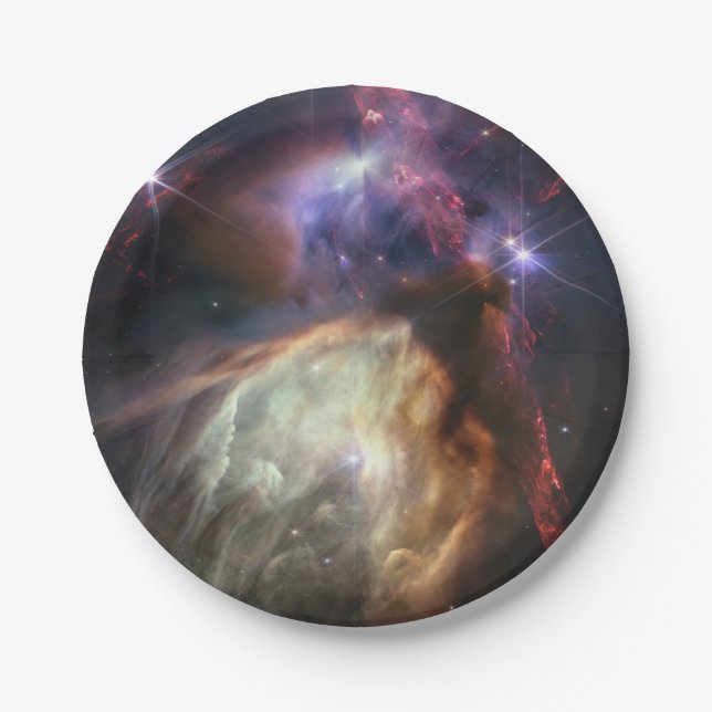 Prato De Papel Imagem JWST de estrelas Rho Ophiuchi (Frente)