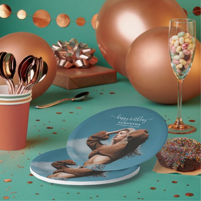 Prato De Papel Imagem Personalizada de Seleção de Festa de aniver (Múltiplo)