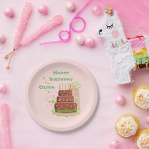 Prato De Papel Imagens bonitos do aniversário personalizadas