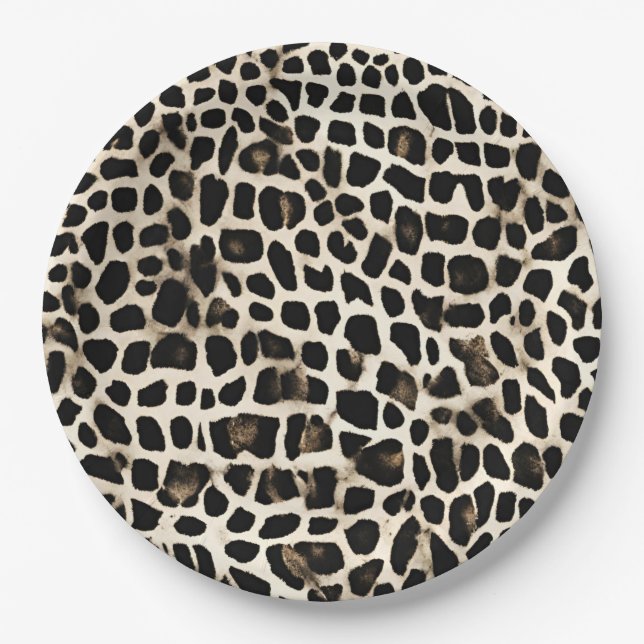 Prato De Papel Impressão animal - Placa de papel (Frente)