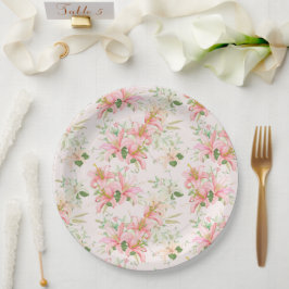 Prato De Papel Impressão Floral