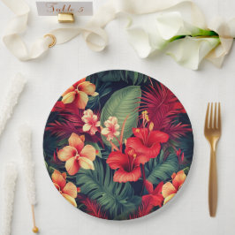 Prato De Papel Impressão havaiano