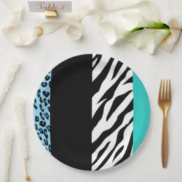 Prato De Papel Impressão Leopardo, Impressão Zebra, Impressão Ani