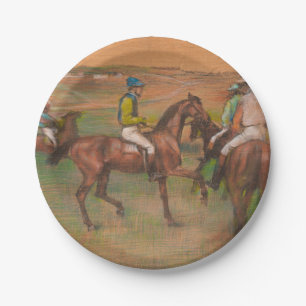 Prato De Papel Impressionista de Cavalos Raça Degas