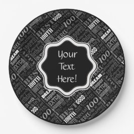 Prato De Papel Incrível 100º Monograma Personalizado Festa de ani