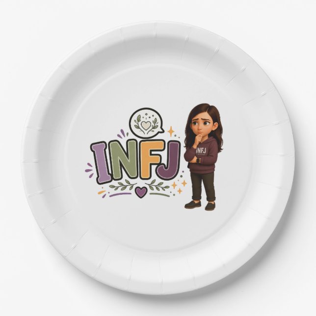 Prato De Papel INFJ — A Guardiã das Ideias (Frente)