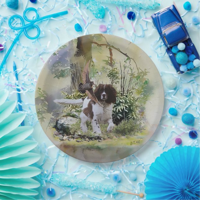 Prato De Papel Inglês Springer Spaniel (Festa)