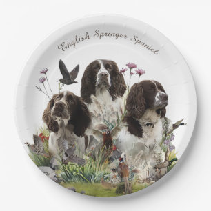 Prato De Papel Inglês Springer Spaniels, Arte