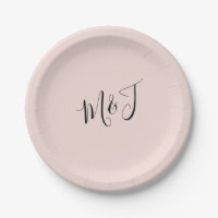 Iniciais de Casal de Script Simples - Placa de Pap