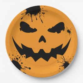 Prato De Papel Inked Pumpkin