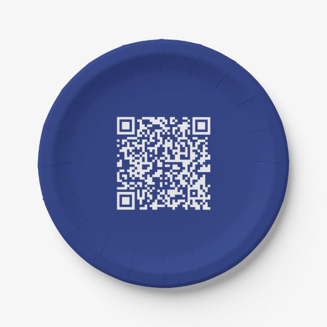 Prato De Papel Inserir URL Gerado Instantaneamente Código QR | Az (Frente)