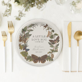 Prato De Papel Inseto Vintage Botânico Little Love