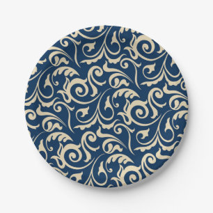 Prato De Papel Inspiração de Motivos Persas