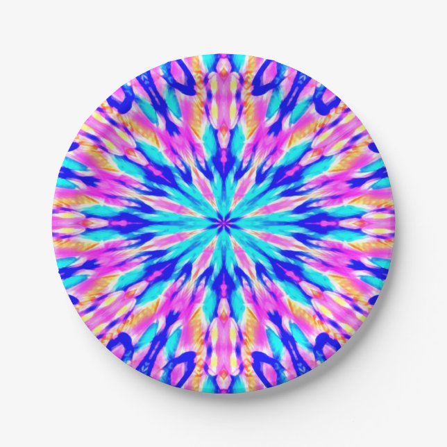 Prato De Papel intrincada mandala fractal (Frente)