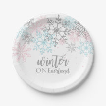 Inverno Onederland Brilho rosa azul prata