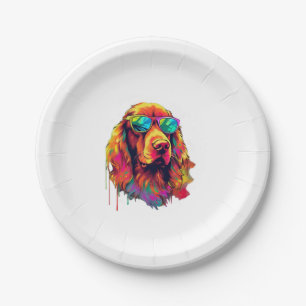 Prato De Papel Irish Setter Neon Design
