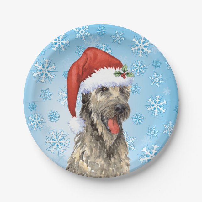Prato De Papel Irish Wolfhound Natal (Frente)