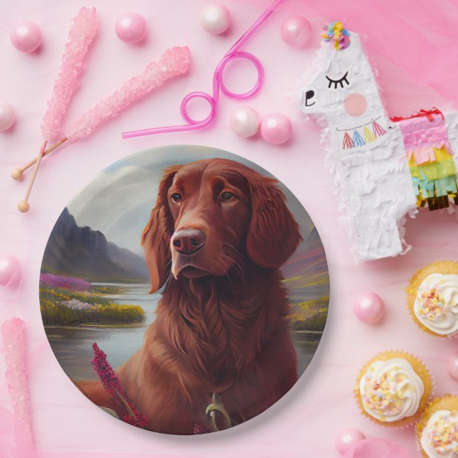 Prato De Papel Irlandês Vermelho em um Paddle: Uma Aventura Cênic (Festa)