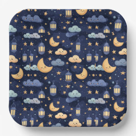Prato De Papel Islamic Baby Shower Paper Plates | Aqiqah