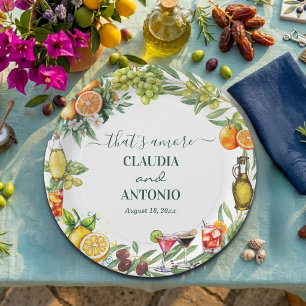 Prato De Papel Isso É Amor Casamento Cítrico Italiano