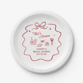 Prato De Papel Isso É Amor, Chuveiro Personalizado Red Doodle