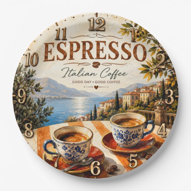 Prato De Papel Italian Espresso Coffee (Frente)