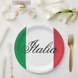 Prato De Papel Italy Flag Italian Pride Europe Country